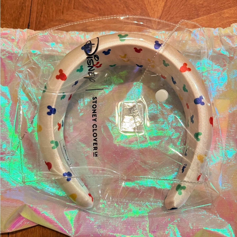 Stoney Clover Lane Disney Headband with Multicolor Mickeys